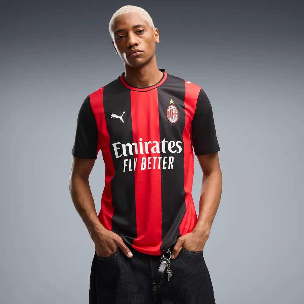 Puma Maglia Calcio AC Milan Home Jersey Replica Uomo Rosso Nero - 784121-01