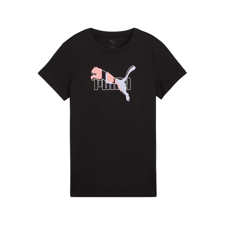Puma T-Shirt Donna 684991-01 Nero Logo Lab Slim Fit Cotone