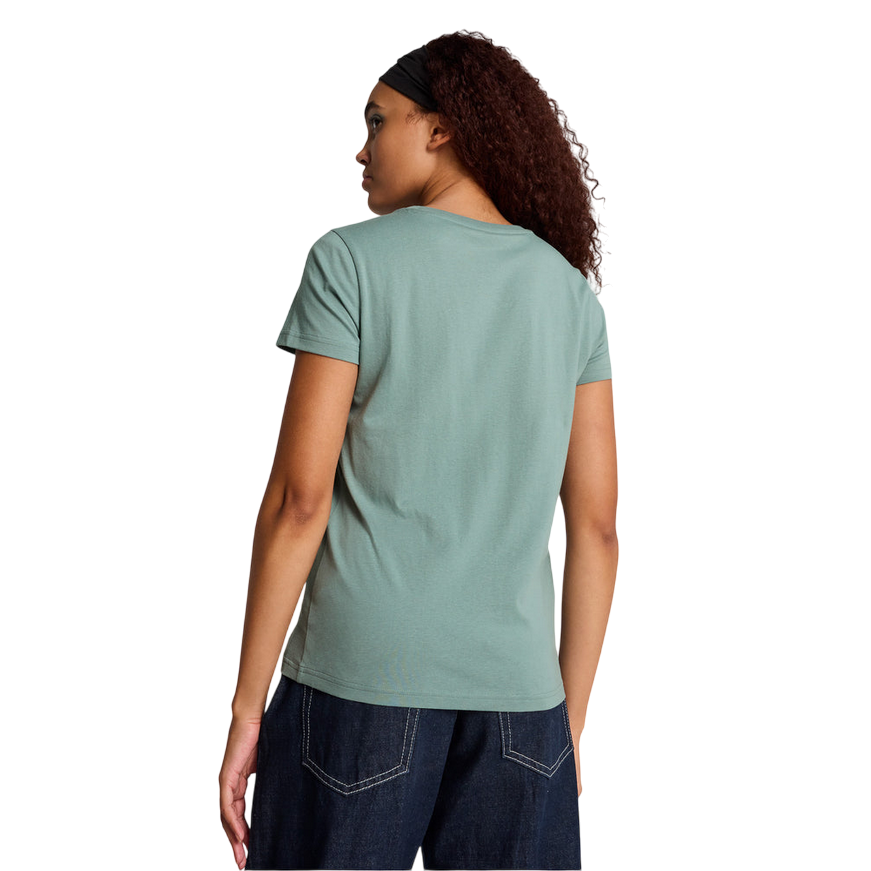 Puma Essentials T-Shirt Unisex Logo Metallizzato Verde Argento - 684995-30