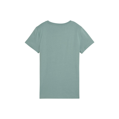 Puma Essentials T-Shirt Unisex Logo Metallizzato Verde Argento - 684995-30