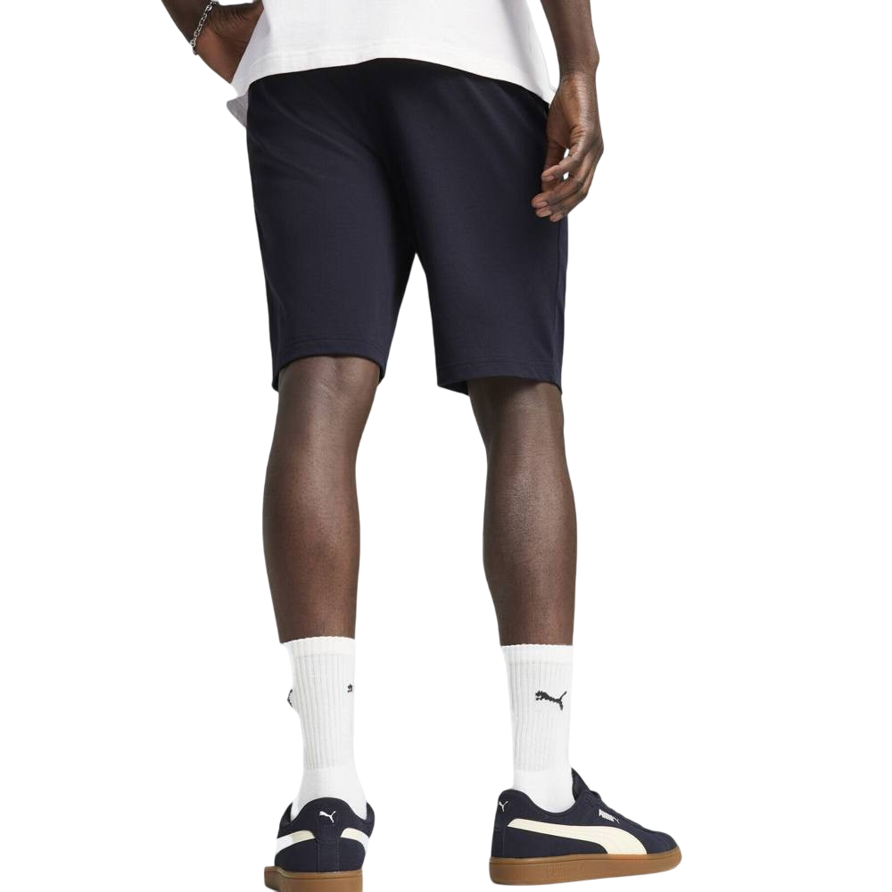 Puma Pantaloncino Uomo 682600-16 Blu Cotone Jersey Logo Ricamato