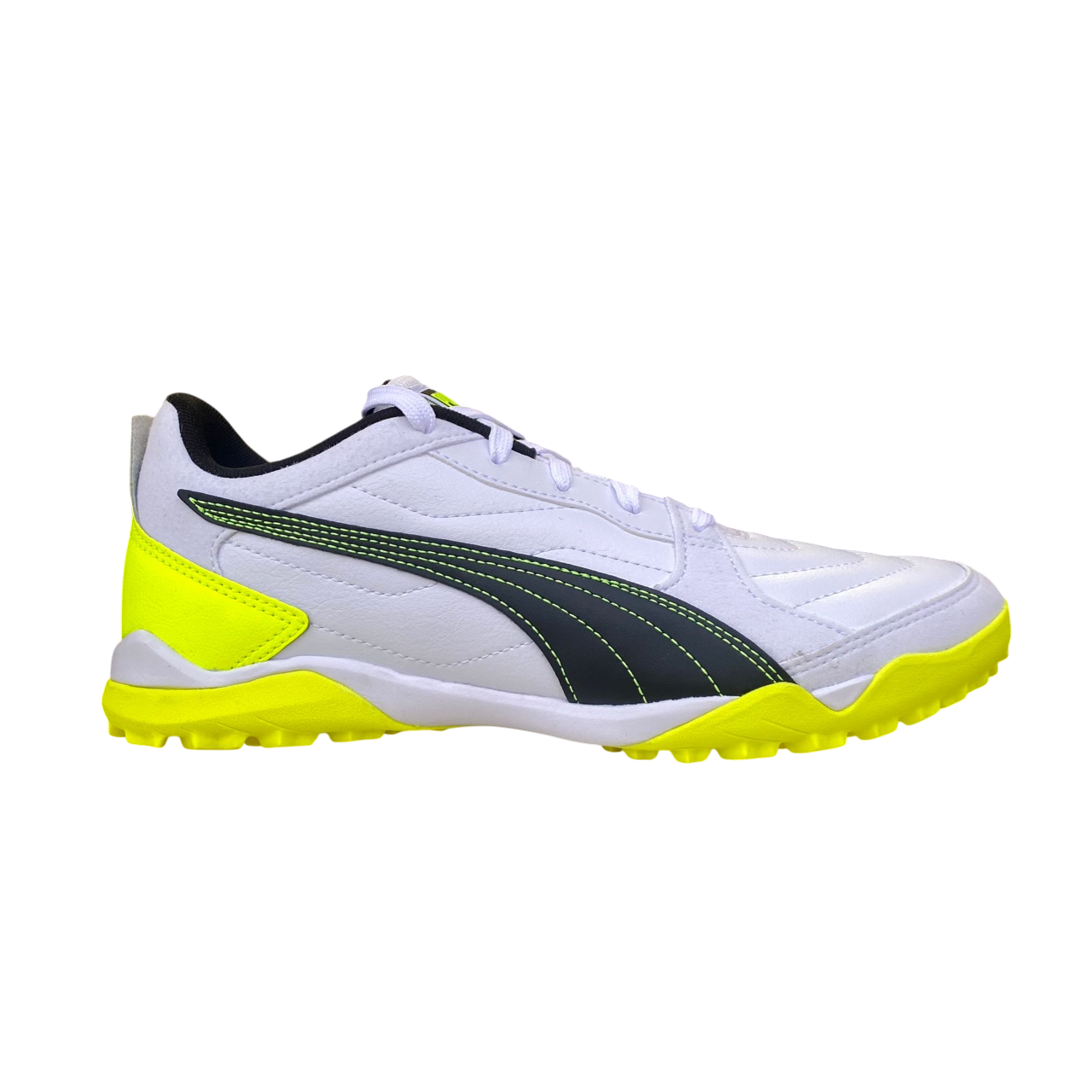 Puma Pressing IV TT 107860-04 Scarpe Calcetto Uomo Bianco Nero Giallo