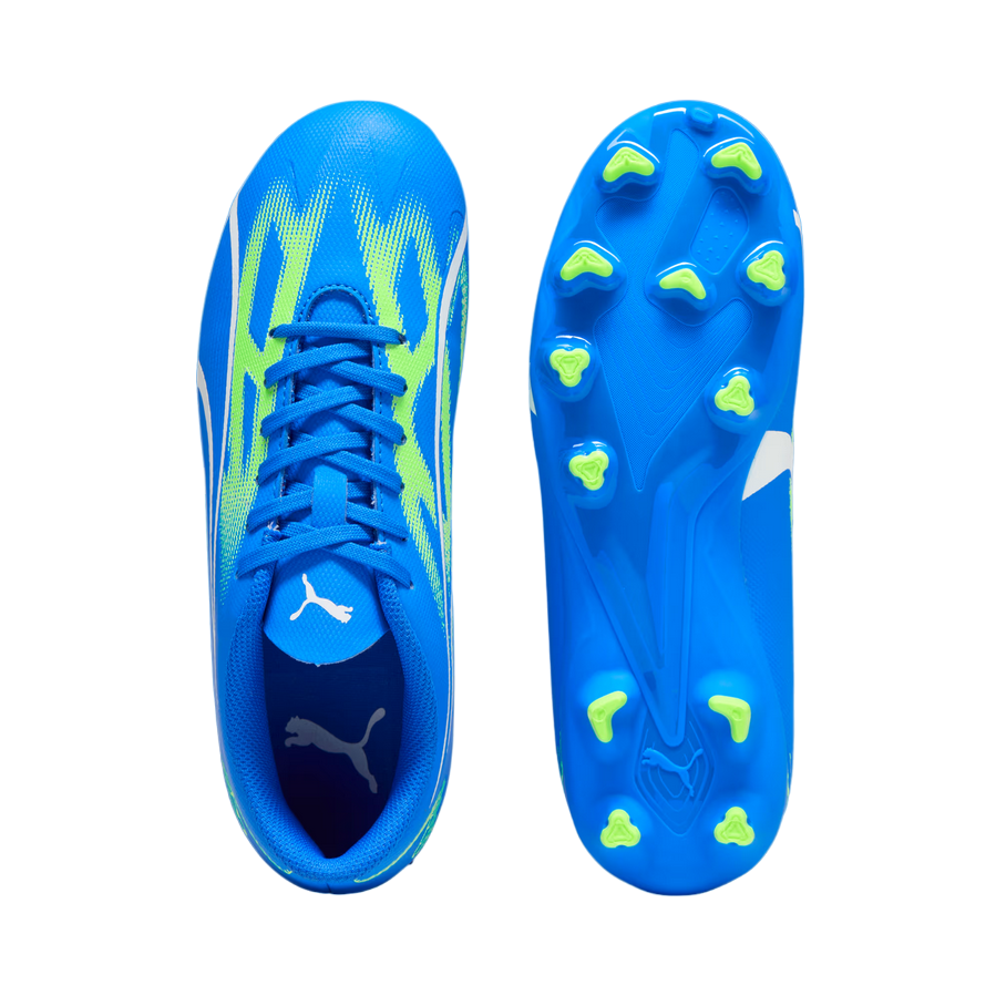 Puma scarpa da calcio da ragazzo Ultra Play FG/AG 107530-03 azzurro-bianco-verde