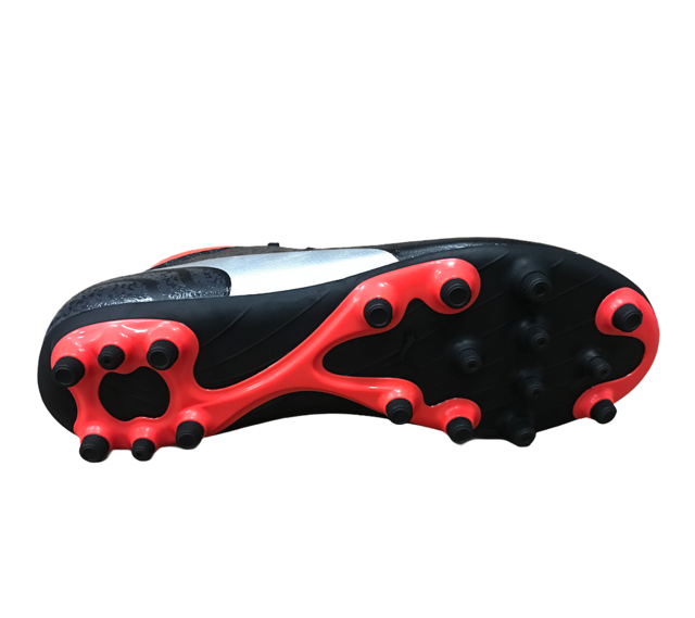 Puma scarpa da calcio da uomo One 18.4 AG 104553 01 nero argento rosso