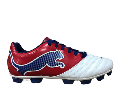 Puma PowerCat 4.12 HG Scarpe Calcio Uomo Bianco Rosso Blu