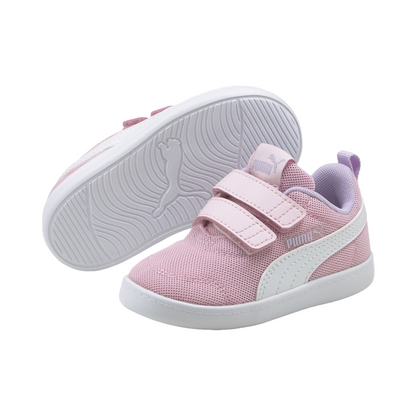 Puma scarpa da ginnastica con strappo da bambina Courtflex v2 Mesh V 371759-08 rosa-bianco