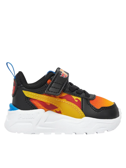 Puma Kids' Trinity Lite Hot Wheels Sneaker 401408-01 Black-Orange-Fire