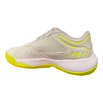 Puma scarpa da tennis padel da ragazzi Solarsmash RCT Jr 106950 01 bianco-nero-giallo
