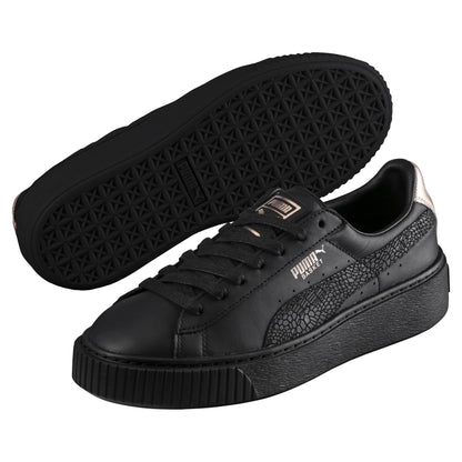 Puma Basket Euphoria RG 366814-01 Sneakers Donna Zeppa Nero