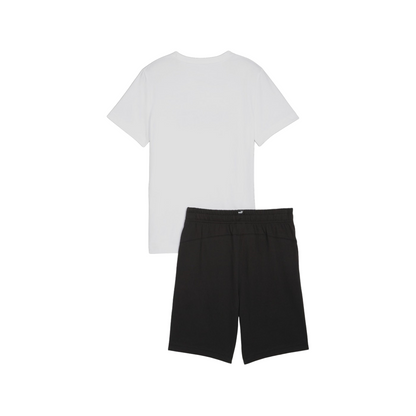 Puma completo maglietta e pantaloncino da ragazzo Jersey Set 847310-24 bianco-nero