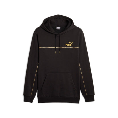 Puma felpa con cappuccio da uomo Ess+ minimal Gold 680013-01 nero