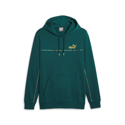 Puma felpa con cappuccio da uomo Ess+ minimal Gold 680013-43 verde