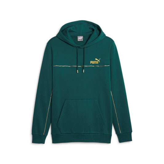 Puma felpa con cappuccio da uomo Ess+ minimal Gold 680013-43 verde