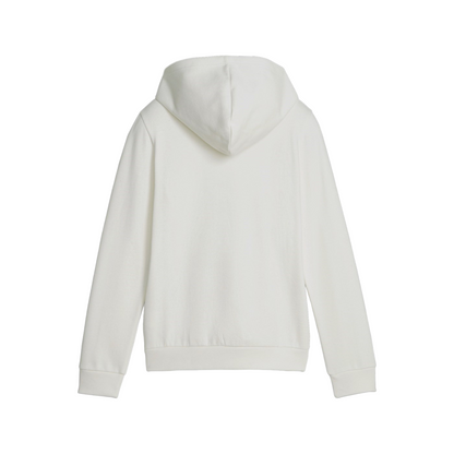 Puma felpa da ragazza con cappuccio e logo grande 670310-65 bianco-bronzo