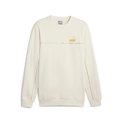 Puma felpa girocollo da uomo ESS Minimal gold 680014 87 beige chiaro
