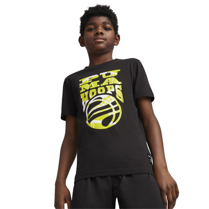Puma maglietta manica corta da bambino Basketball Blueprint  679282 01 nero