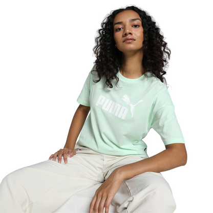 Puma maglietta manica corta da donna ESS Cropped Logo 586866 88 verde menta