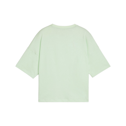 Puma maglietta manica corta da donna ESS Cropped Logo 586866 88 verde menta