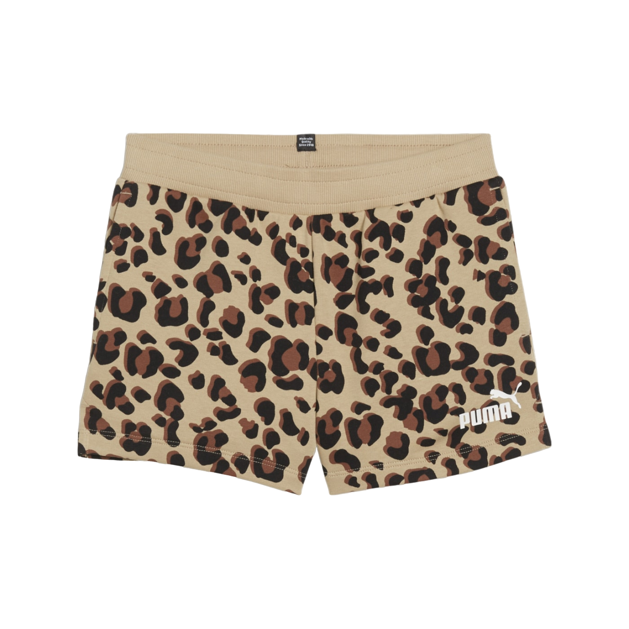 Puma pantaloncino in cotone da ragazza Ess Animal 679414-83 tortora