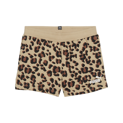 Puma pantaloncino in cotone da ragazza Ess Animal 679414-83 tortora