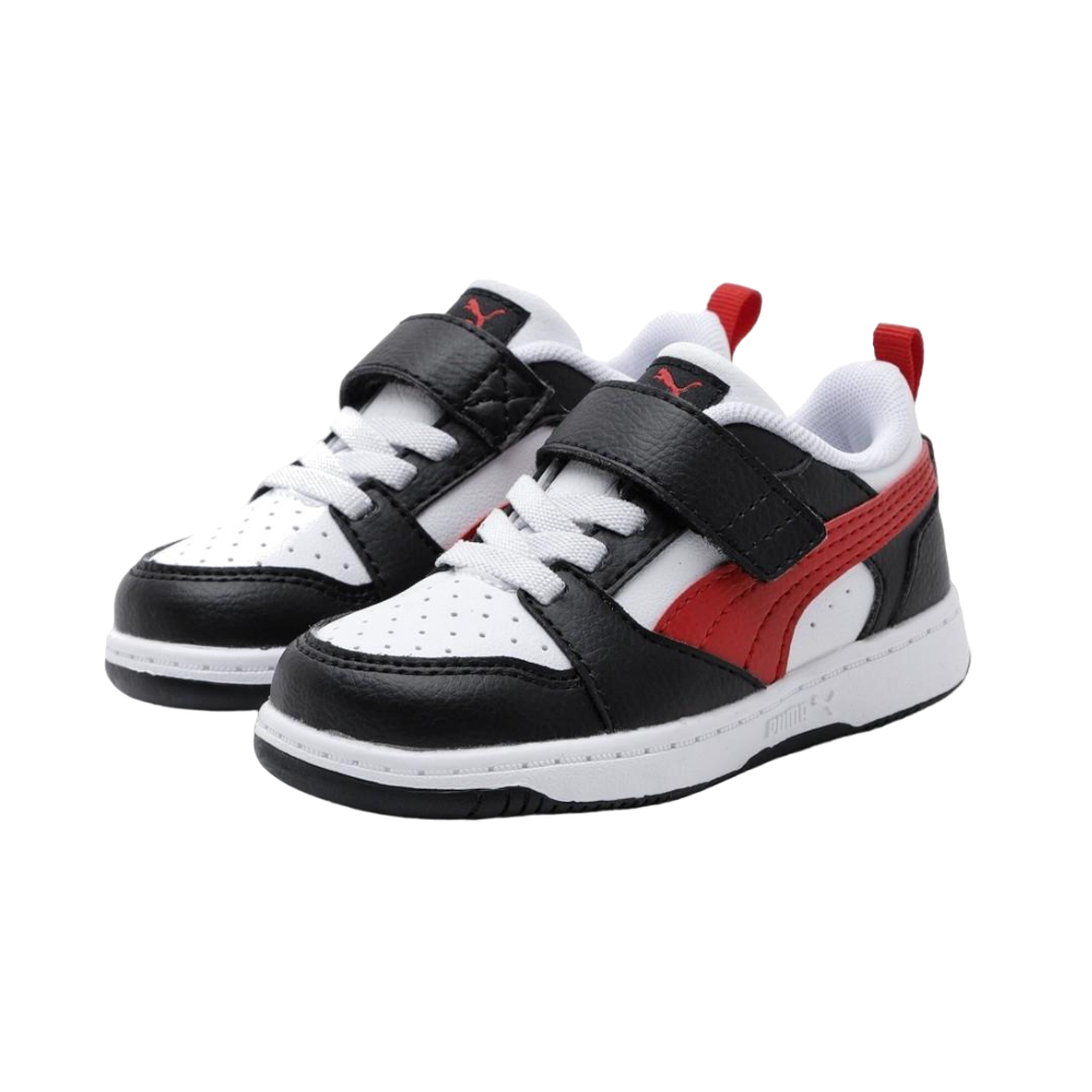 Puma Rebound v6 Lo 397420-04 white-black-red sneakers