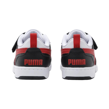 Puma Rebound v6 Lo 397420-04 white-black-red sneakers
