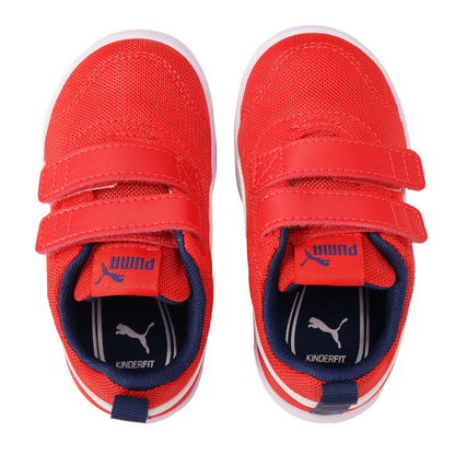 Puma Scarpa Ginnastica Bambino Rosso Bianco Courtflex v2 Mesh V Inf - 371759 06
