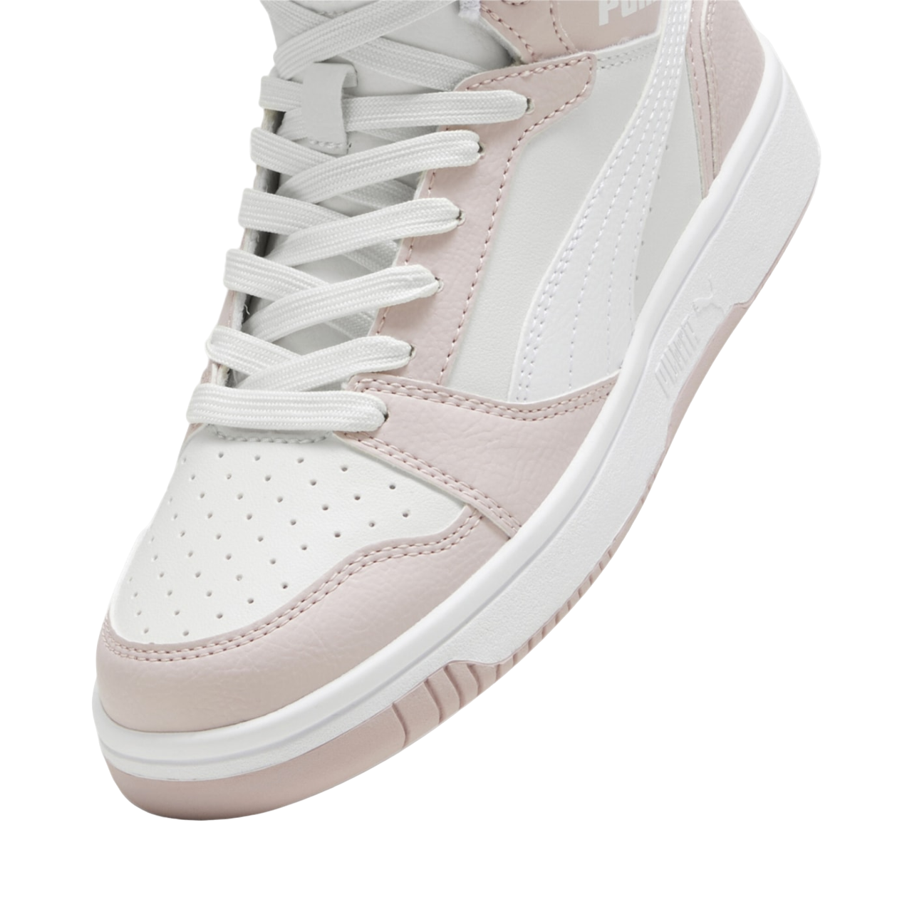 Puma scarpa sneakers alta da ragazza Rebound V6 393831-20 malva-bianco