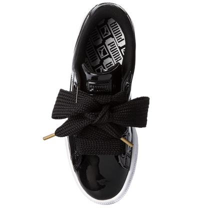 Puma Women's Sneakers Basket Heart Patent 363073 01 Black