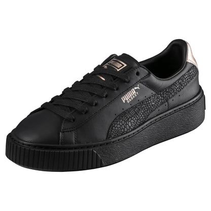 Puma Basket Euphoria RG 366814-01 Sneakers Donna Zeppa Nero