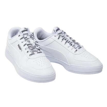 Puma scarpa sneakers da uomo Caven Logomania 383857-01 bianco