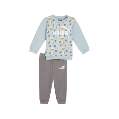 Puma tuta sportiva con felpa girocollo per bambini 679280-22 ESS 679280-22 turchese-grigio
