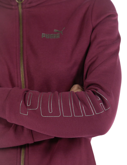 Puma tuta sportiva da donna con cerniera intera 679152-22 diaspro scuro