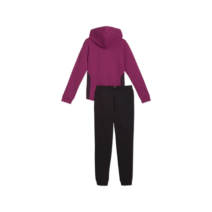 Puma tuta sportiva da ragazza con cappuccio 684240-45 magenta-nero