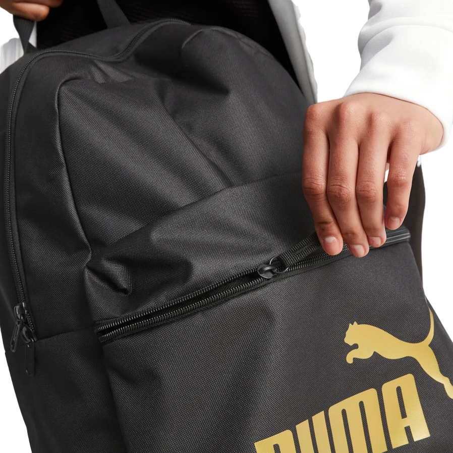 Puma zaino sportivo da ragazza per il tempo libero  Phase 079943-03 nero-oro