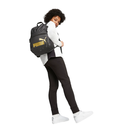 Puma zaino sportivo da ragazza per il tempo libero  Phase 079943-03 nero-oro