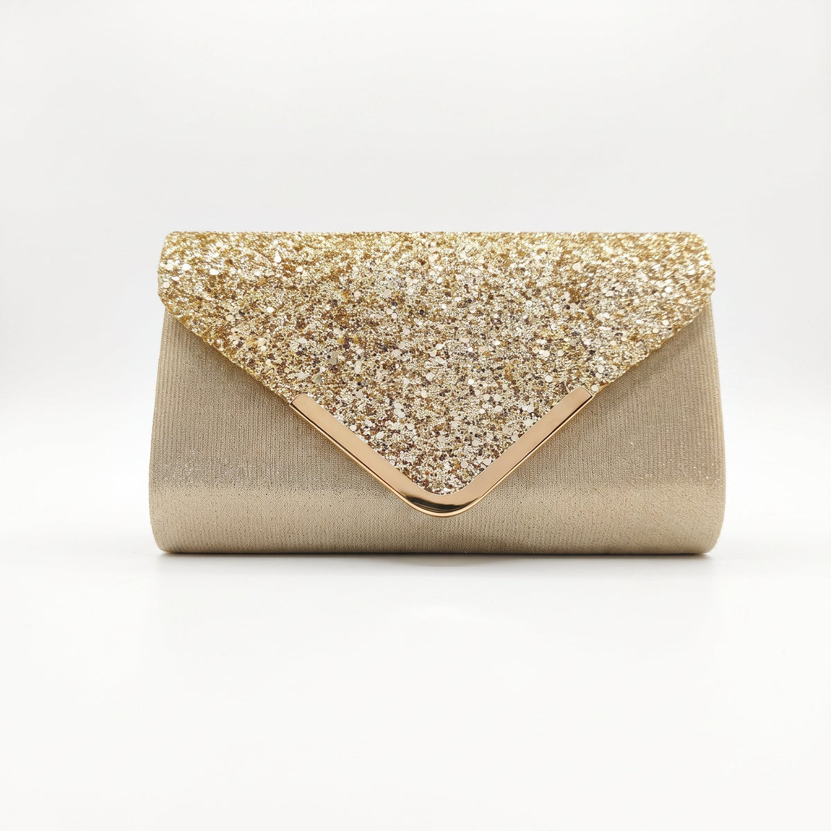 Stile Donna Bags - Clutch Busta con Strass Argento