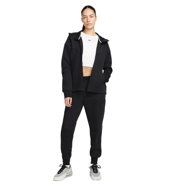 Nike felpa con cappuccio e cerniera intera da donna Sportswear Tech Fleece Windrunner HV6747-010 nero