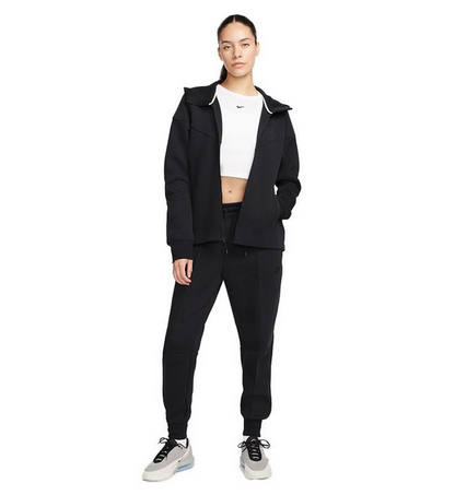 Nike felpa con cappuccio e cerniera intera da donna Sportswear Tech Fleece Windrunner HV6747-010 nero