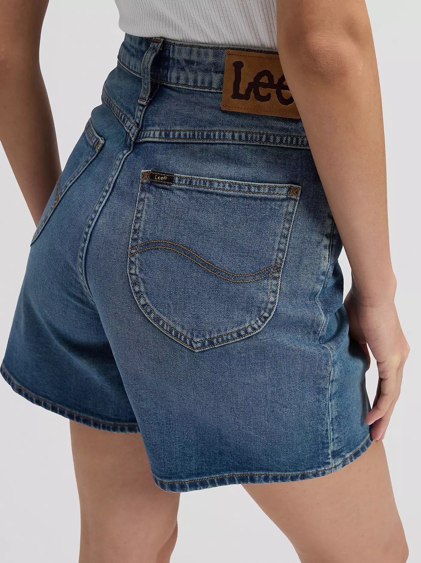 Lee Pantaloncino Jeans Donna Blu Medio - Stella 112376778