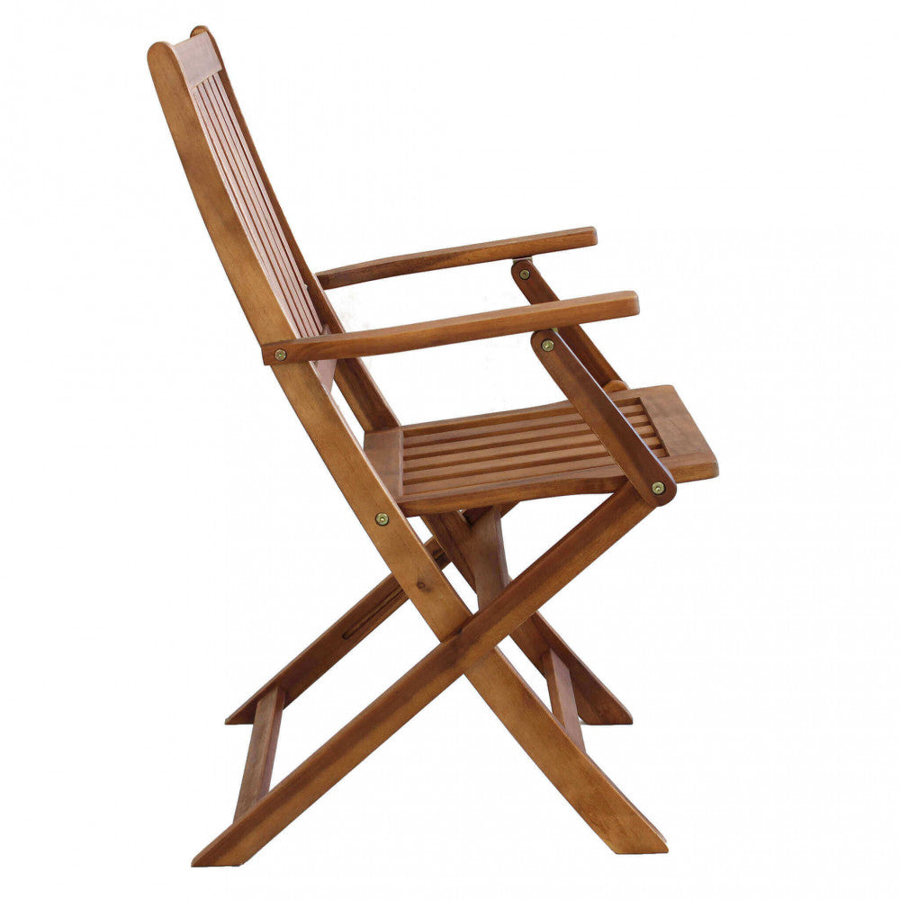 Poltrona con braccioli Diana in legno di acacia cm 55 x 57 x 91 h