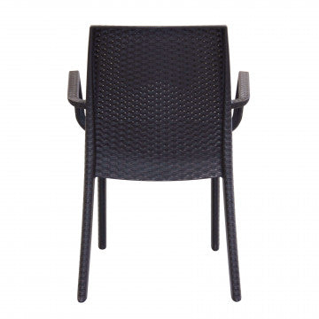 Poltrona Indiana - Sedia per esterni in wicker con struttura plastica stampata, dimensioni cm 57 x 59 x 86 h.