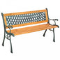 Ginevra wood and cast iron bench - Dimensions: 126 x 53 x 73 h cm