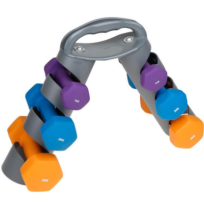 Set Tragbarer Ausstellungsständer + Paar Hanteln Fitnessgewichte 1kg+2kg+3kg