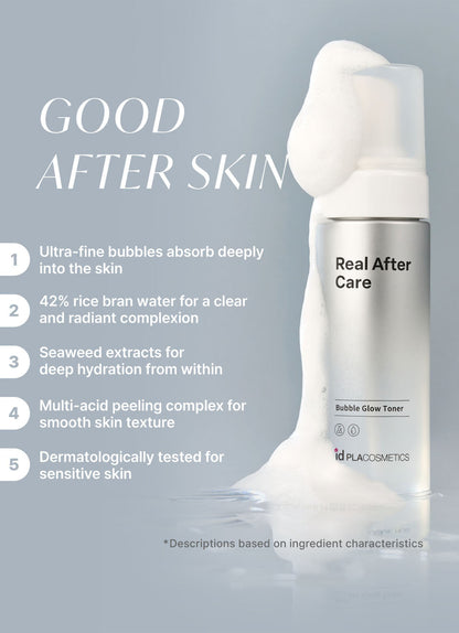 idPLACOSMETICS REAL AFTERCARE BUBBLE GLOW TONER