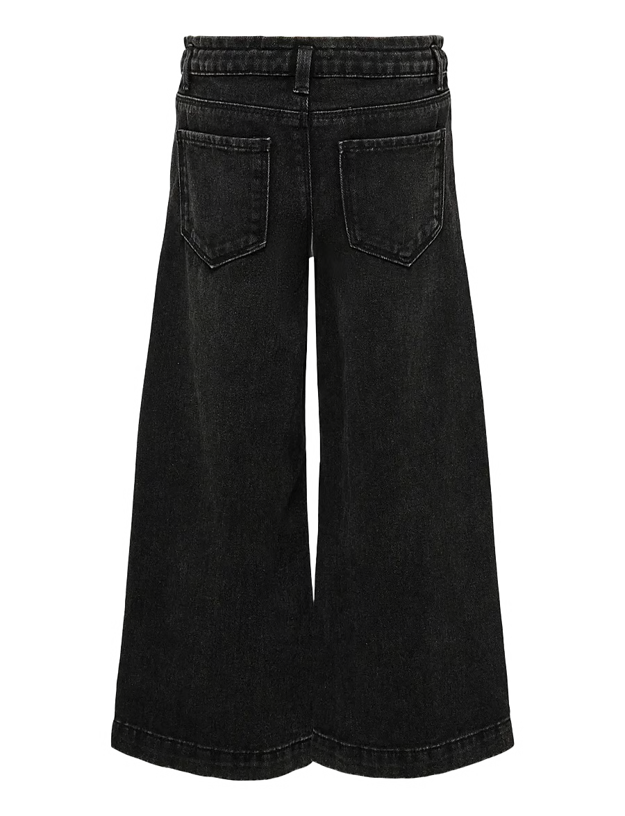 Only KOGCOMET Wide Leg Fit Jeans 15264770 – Jeans Ragazza Nero Gamba Larga 6-14 Anni
