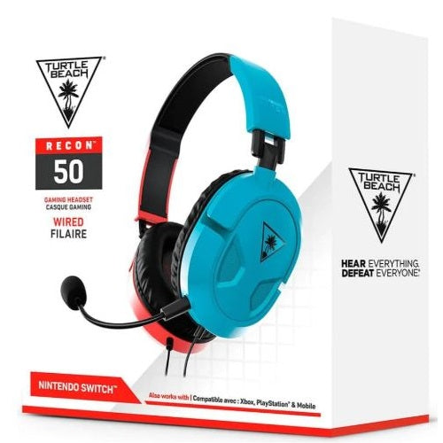 Turtle Beach Recon 50 Nintendo Switch Neon Rot/Blau Gaming-Headset kabelgebunden Spiel