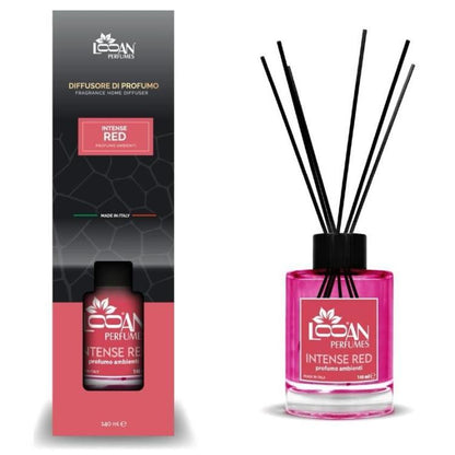 Looan Raumduft Diffuser mit Stäbchen 140ml Hausduft Intense Red