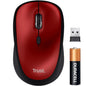 Trust Mouse Yvi+ Silent Kompakt Kabellos Beidhändig Optisch 1600 dpi Öko Rot
