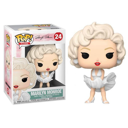 Funko Pop Icons - (24) Marilyn Monroe mit weißem Kleid Vinyl-Statue 9 cm